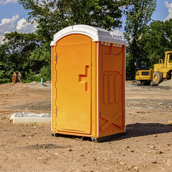 how often are the portable restrooms cleaned and serviced during a rental period in Turnerville WY